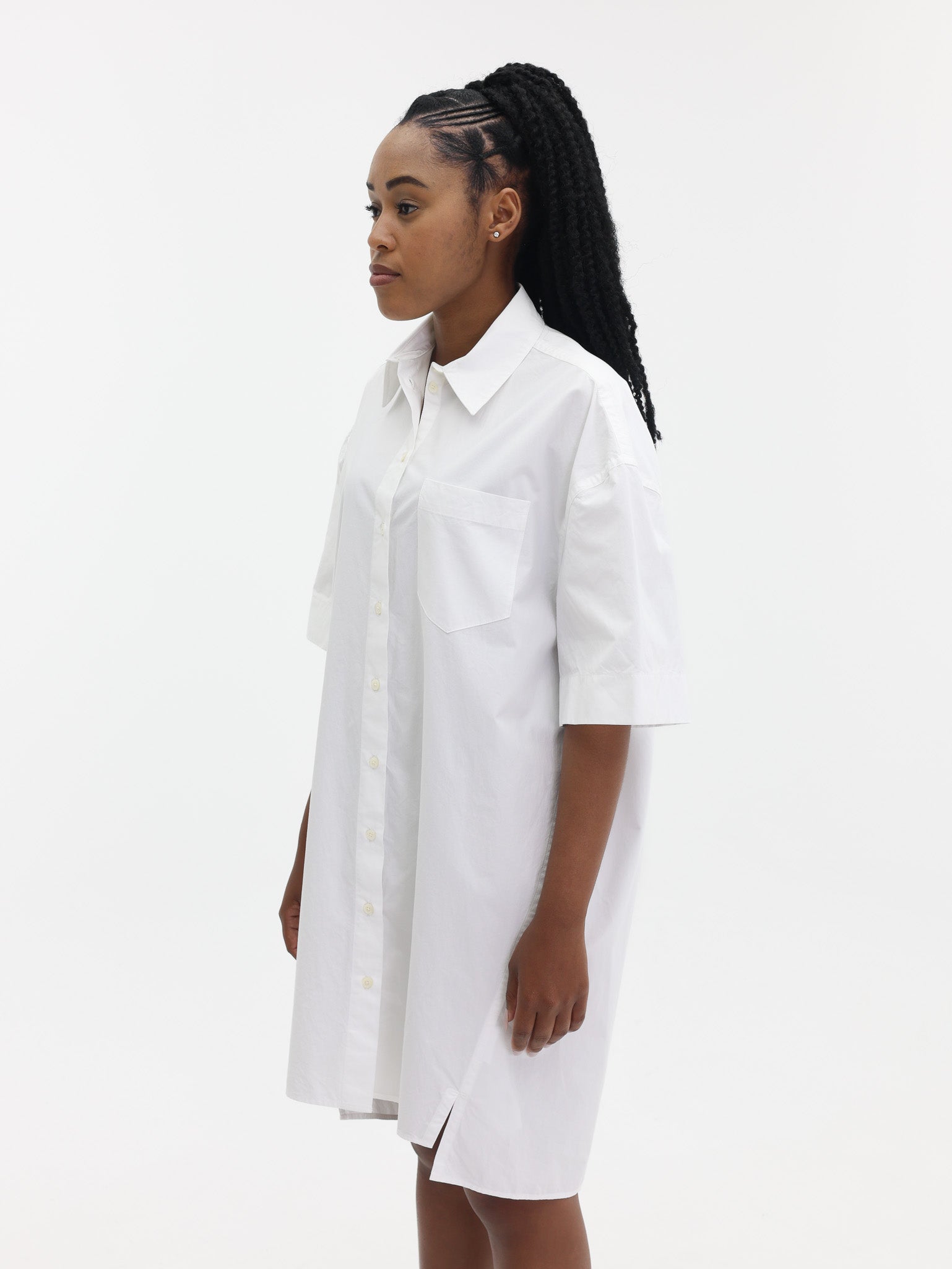 Kenzo Dress Woven Cotton White-AL Capone Premium