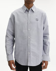 Maison Kitsune Shirt Contour Fox Head Skate Navy
