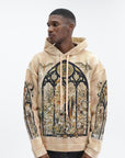 Who Decides War Hoodie Gleaming Hooded Pullover Tan