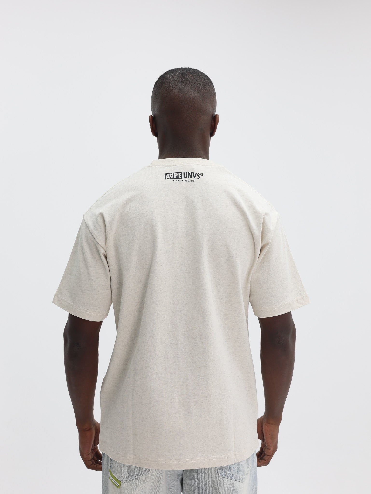 Aape T-Shirt Centre Logo Heather Beige-AL Capone Premium