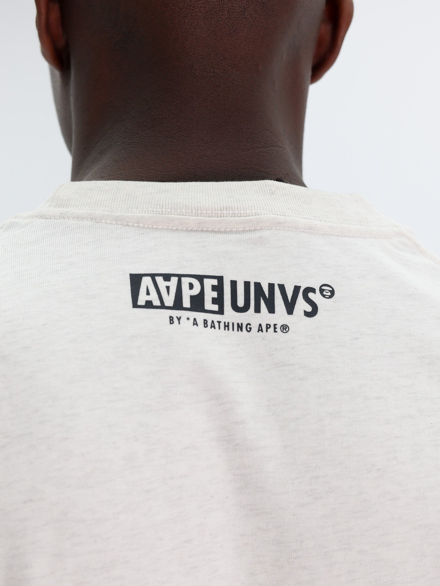 Aape T-Shirt Centre Logo Heather Beige-AL Capone Premium