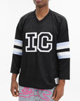 Ice-cream Shirt Checkered Collar Ss Black/white