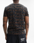 Just Cavalli T-Shirt Allover Gothic Logo Black