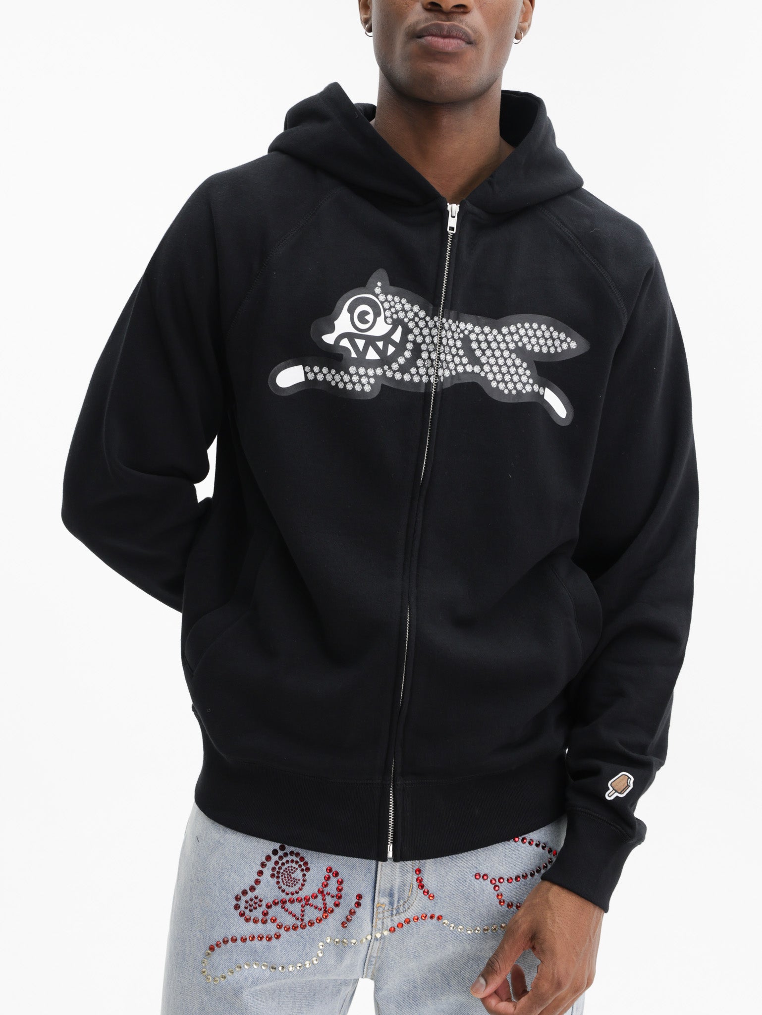 Ice-cream Hoodie Glitter Running Dog Black – AL Capone Premium