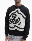 Ice-cream Sweater Running Dog Logo Black