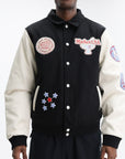 Market Varsity Jacket Black-White