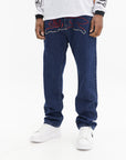 Ice-cream Pants Red Running Dog Medium Wash
