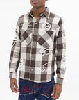 Ice-cream Shirt Multi Logo Check Brown