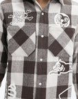 Ice-cream Shirt Multi Logo Check Brown