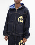 Ice-cream Jacket Panelled Zip Through Indigo