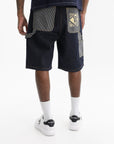 Ice-cream Shorts Hickory Panel Denim Indigo