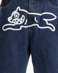 Ice-cream Shorts White Dog Logo Denim Medium Wash