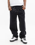 Ice-cream Jeans Dog Embroided Logo Black