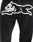 Ice-cream Pants White Dog Logo Denim Black Wash