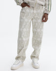 Drole De Monsieur Jeans Allover Print Ecru