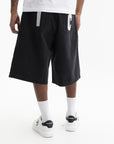 Ice-cream Shorts White Dog Logo Denim Black