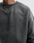 Maison Margiela Sweater Faded Crewneck Black