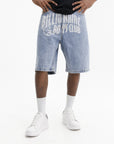 Billionaire Boys Club Shorts Bbc Print Denim Light Wash