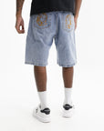 Billionaire Boys Club Shorts Bbc Print Denim Light Wash
