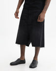 Maison Margiela Shorts Loose Thread Denim Black