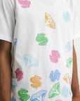 Billionaire Boys Club T-Shirt Diamonds Print White