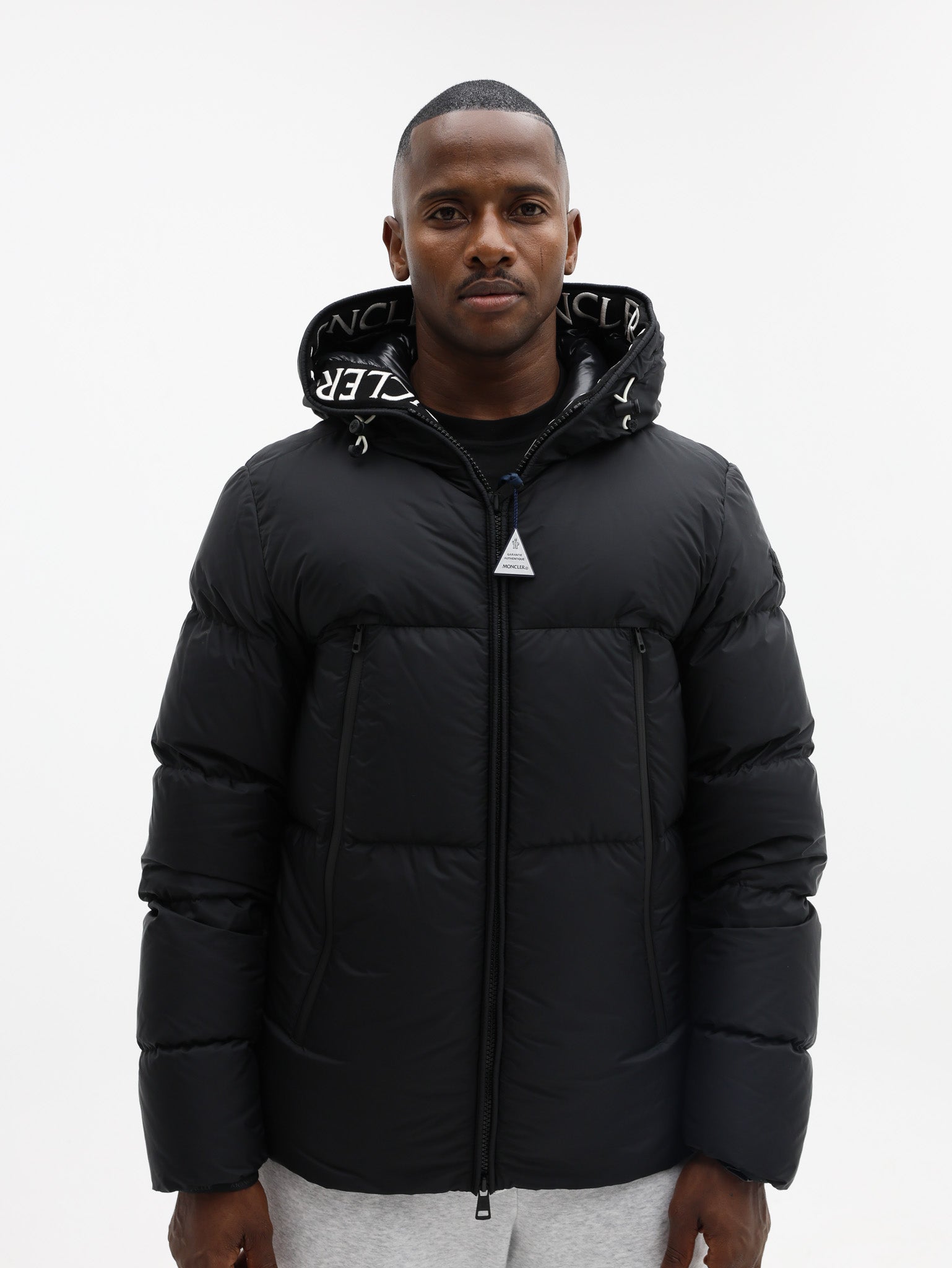 MONCLER BLACKジップアップジャケット Moncler ジップアップ シャツジャケット | ブラック | FARFETCH JP