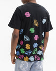 Billionaire Boys Club T-Shirt Diamonds Print Black