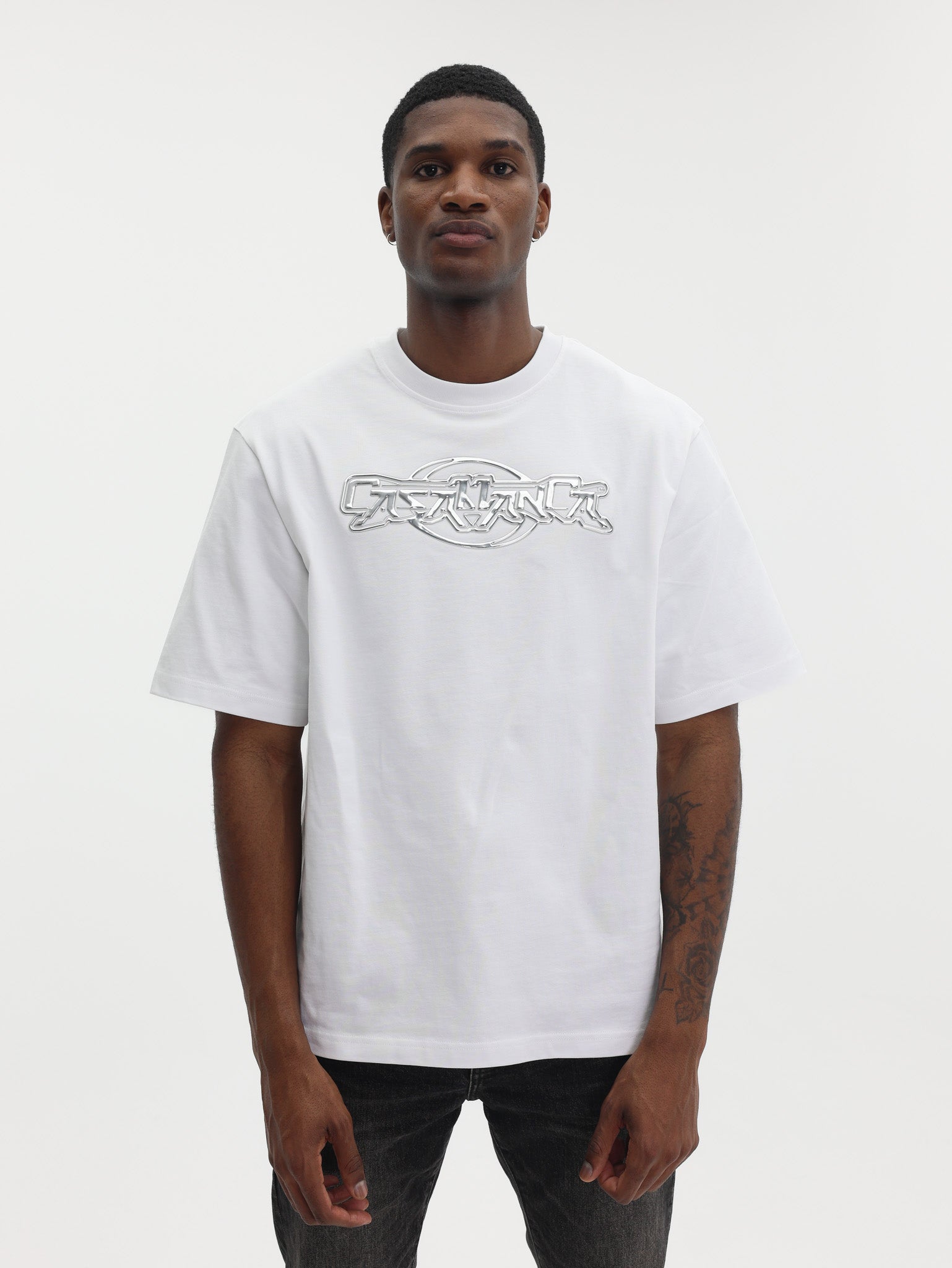 Casablanca T-Shirt Casa Chrome White – AL Capone Premium