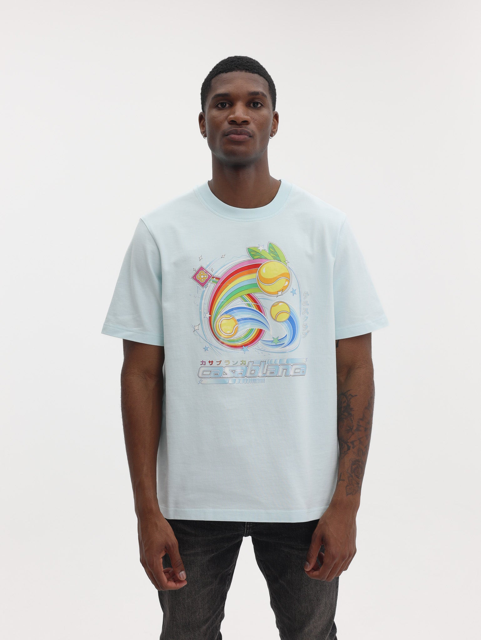 Casablanca T-Shirt Manga Tennis Bll Print White – AL Capone Premium