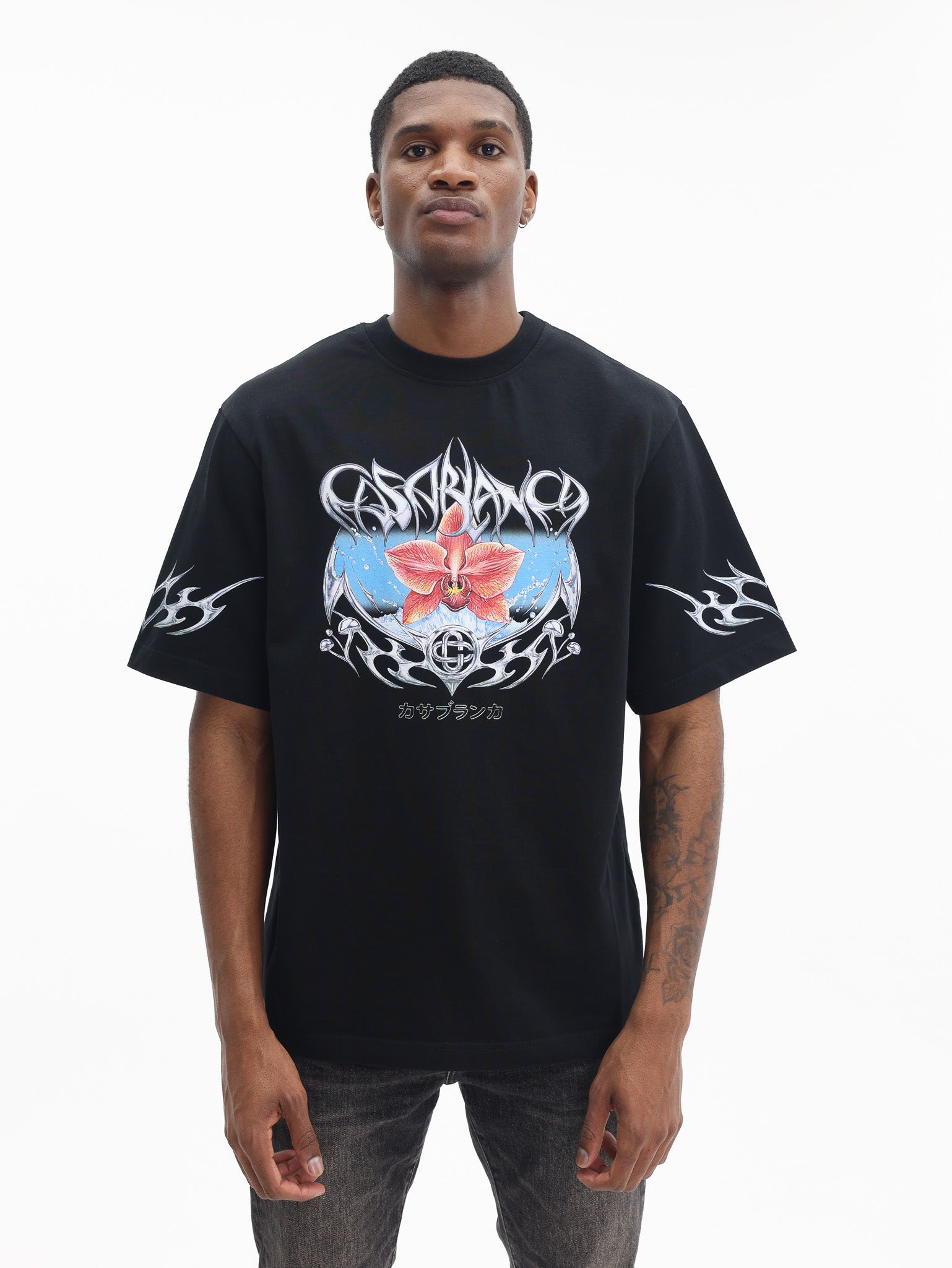 Casablanca T-Shirt Blades Print Oversized Black – AL Capone Premium