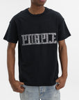 Purple T-Shirt Textured Inside Out Black
