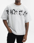 Purple T-Shirt Hwt Textured Grey