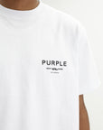 Purple T-Shirt Hwt White