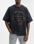 Purple T-Shirt Hwt Textured Black