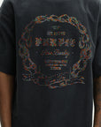 Purple T-Shirt Hwt Textured Black