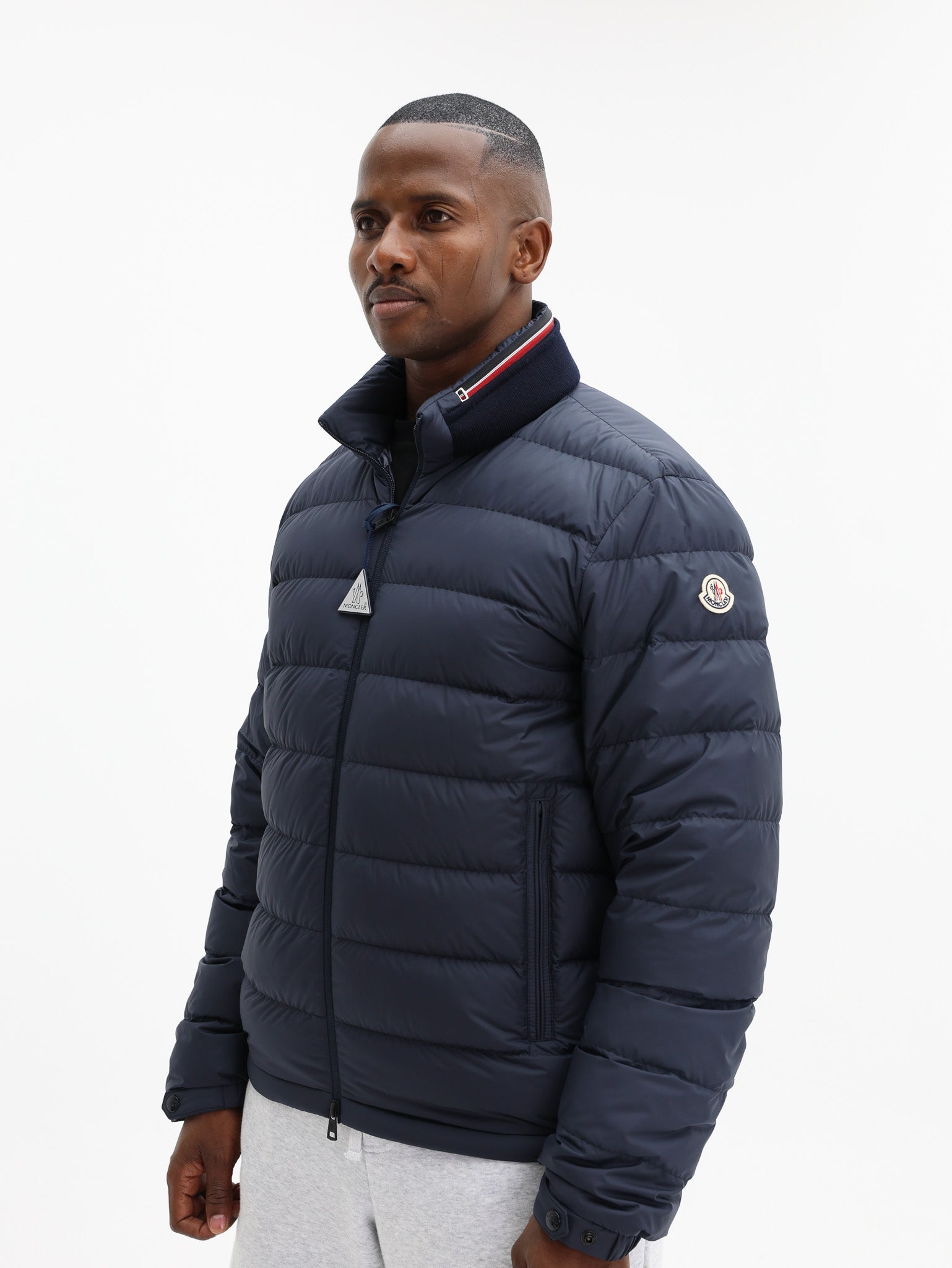 Moncler Jacket Brendann Puffer Logo Navy - AL Capone Premium