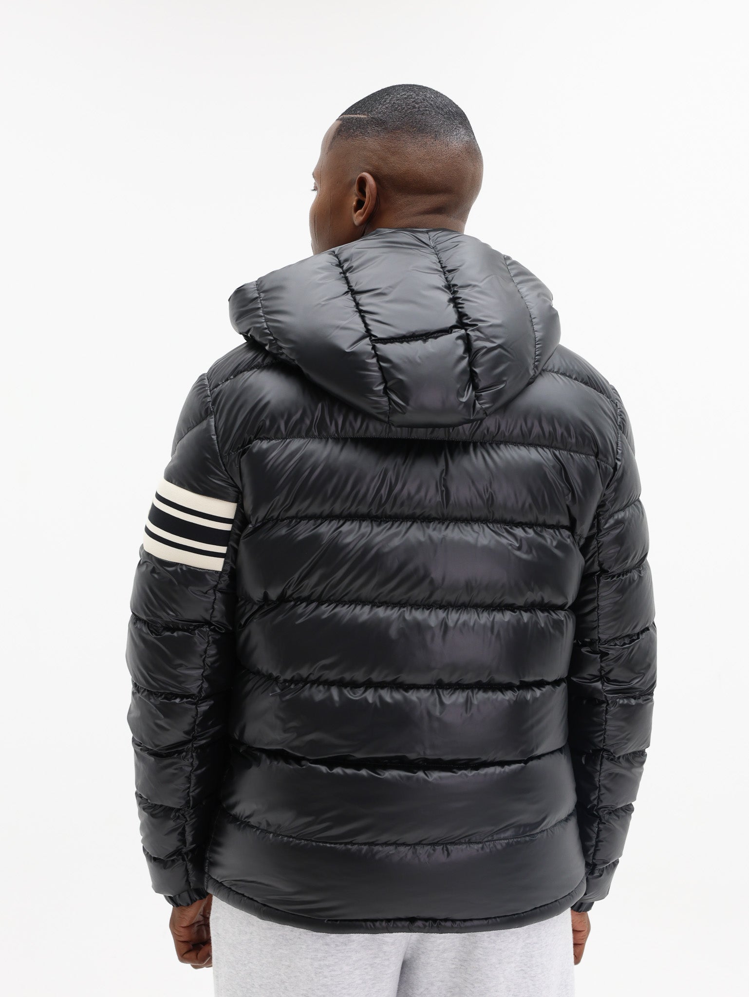 Moncler Jacket Landre Logo Black - AL Capone Premium