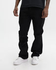 Purple Jeans Lancer Rip Boot Black