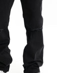 Purple Jeans Lancer Rip Boot Black
