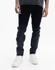 Purple Jeans Skinny Flock Dipped Navy