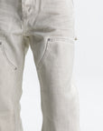Purple Jeans Canvas Carpenter White