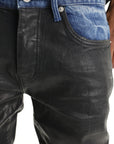 Purple Jeans Skinny Coated Black