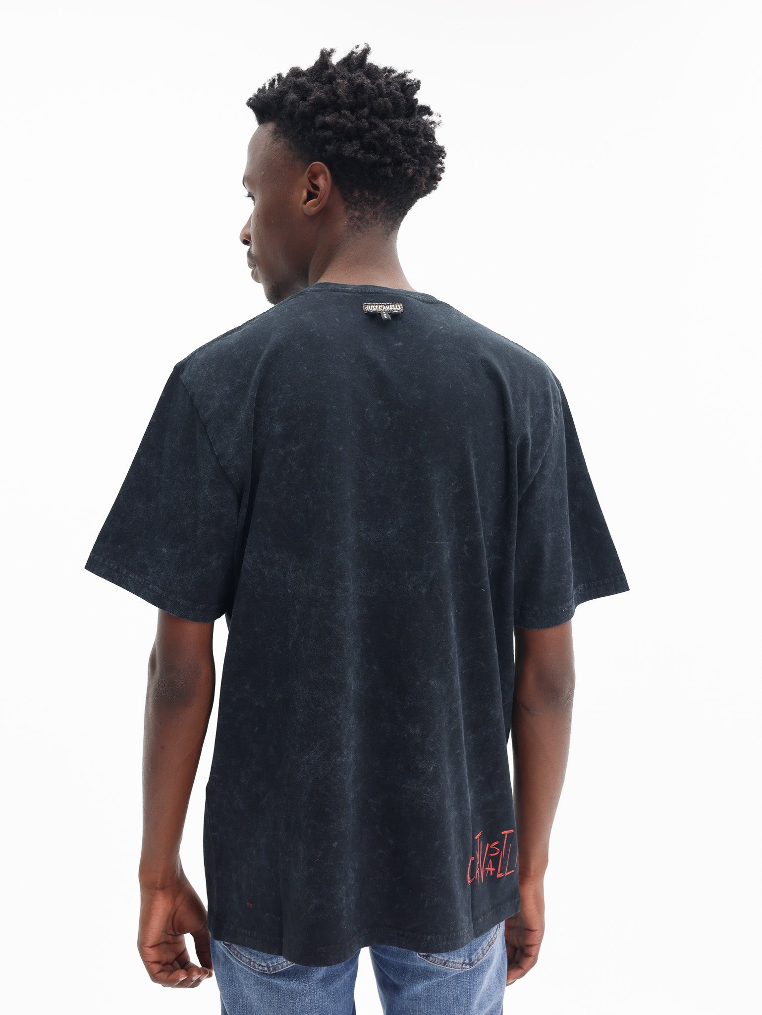 Just Cavalli T-Shirt Acid Cut Material Black-AL Capone Premium