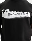 Moncler T-Shirt Smudge Logo Black