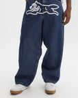 Icecream Running Dog Triple Scoop Denim Pants Mid Wash Blue