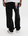 Icecream Running Dog Double Scoop Denim Pants Black