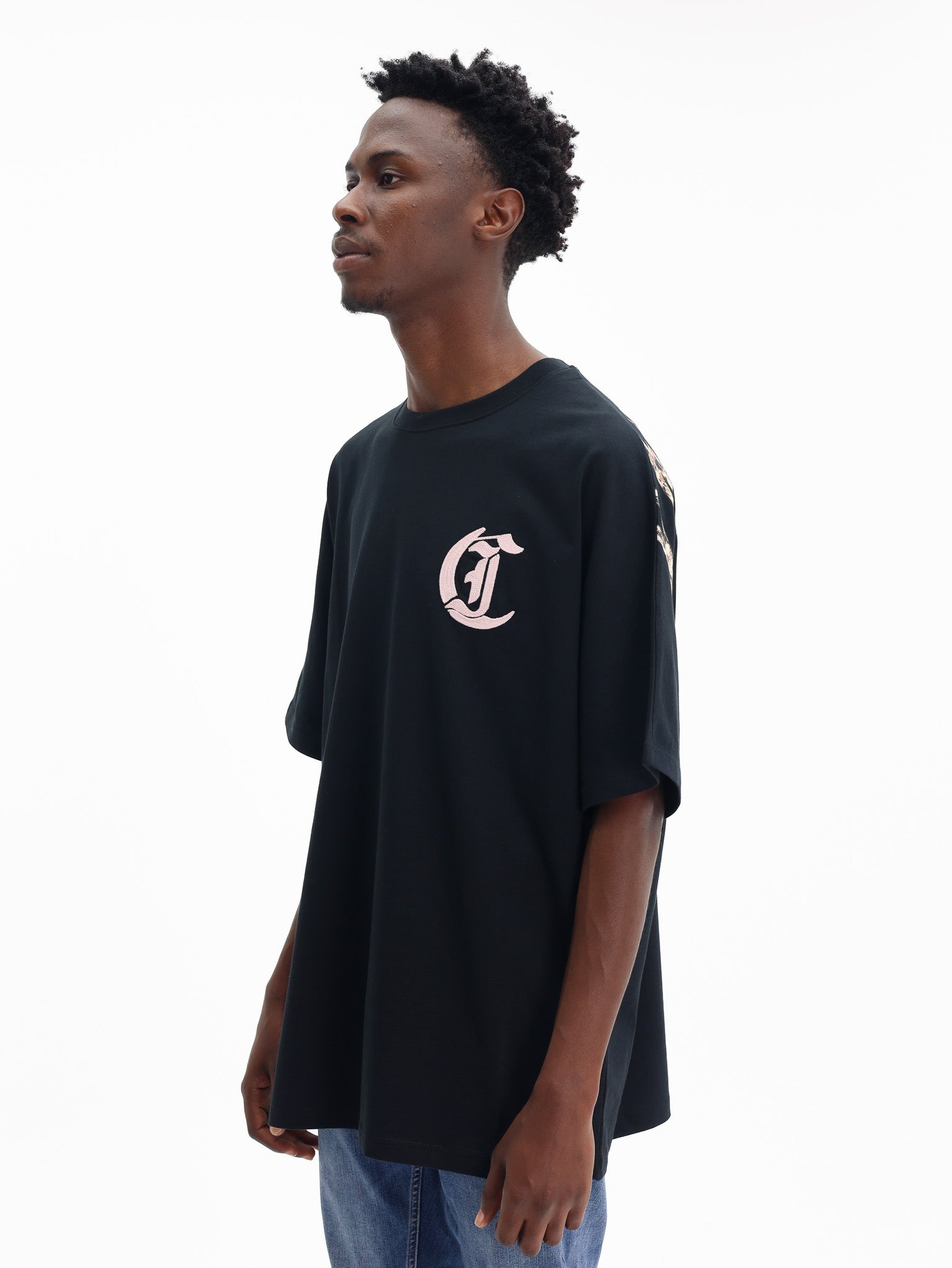 Just Cavalli T-Shirt Maxi Logo Leo Black-AL Capone Premium