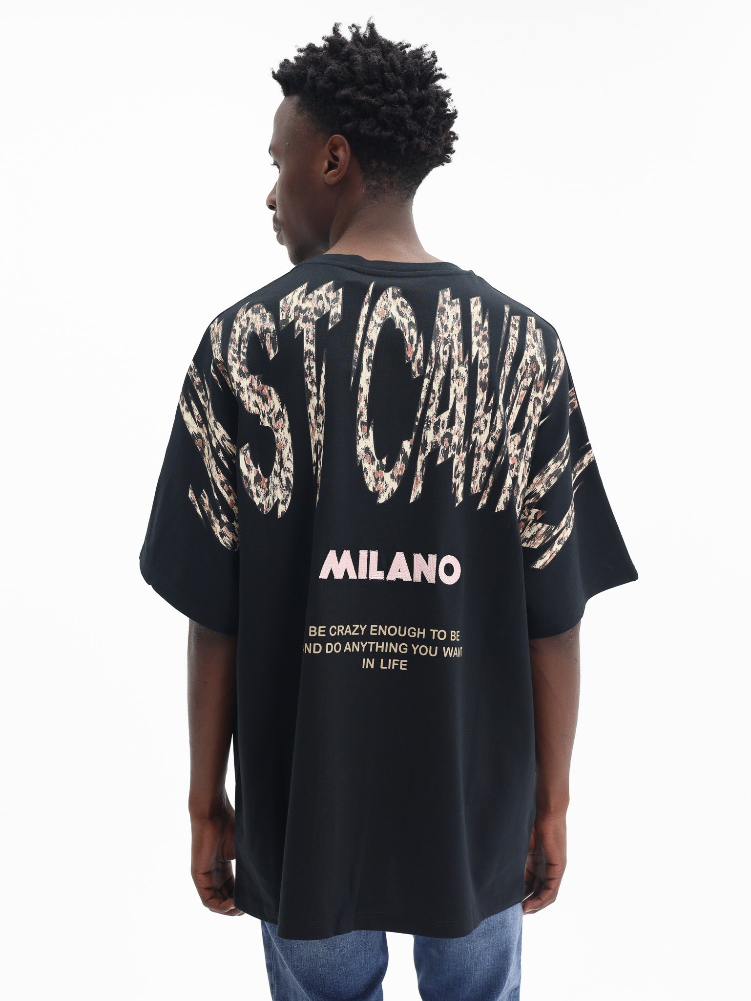 Just Cavalli T-Shirt Maxi Logo Leo Black-AL Capone Premium