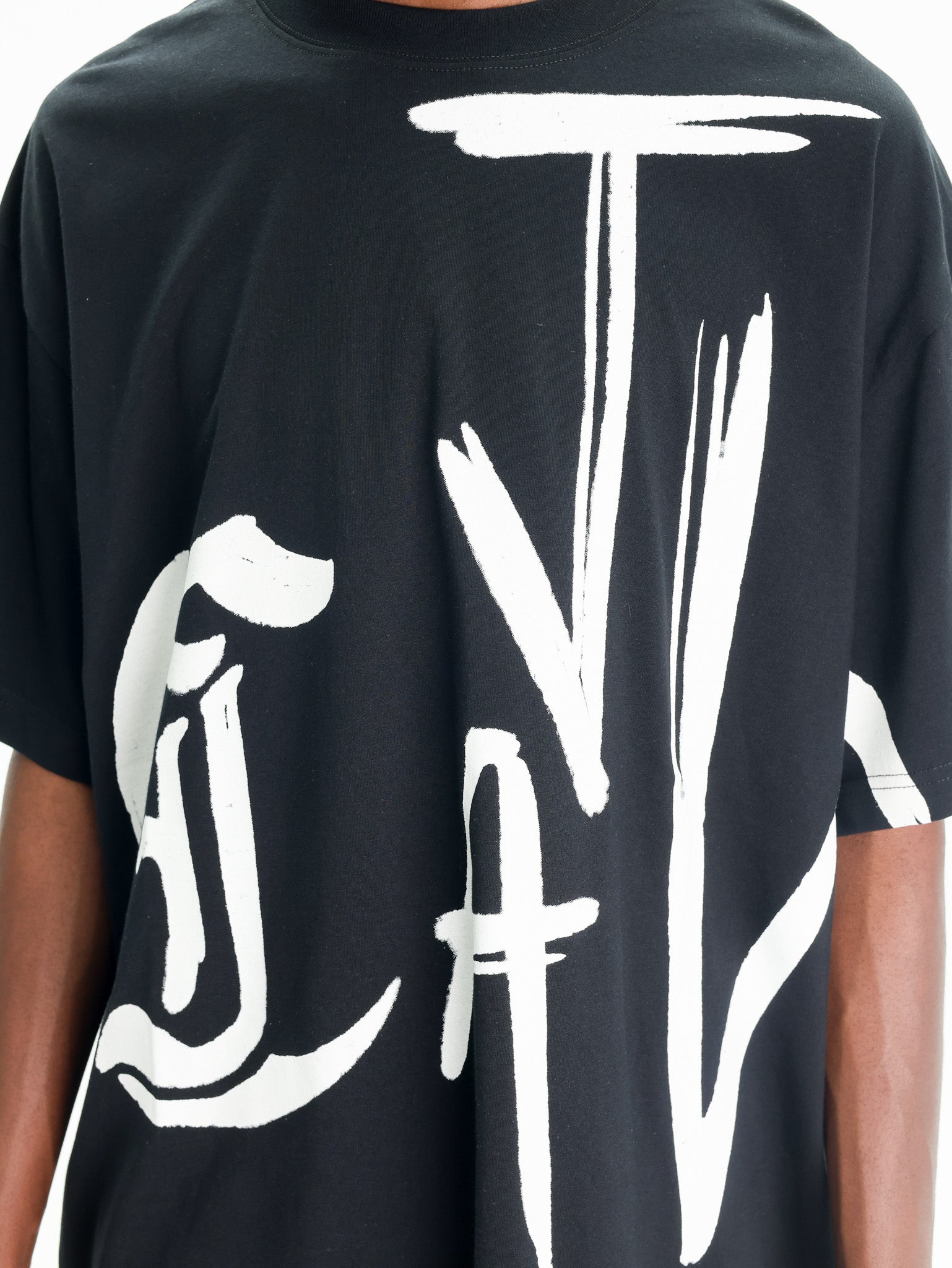 Just Cavalli T-Shirt Maxi Side Logo Black-AL Capone Premium