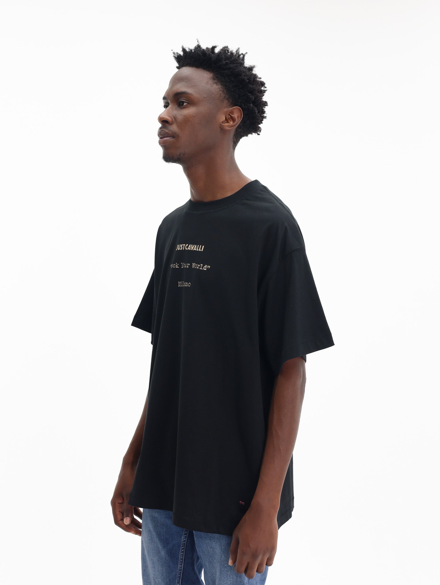 Just Cavalli T-Shirt Flames Black-AL Capone Premium